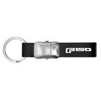 Ford F-150 2015 up Genuine Black Leather Stripe Detachable Key Chain
