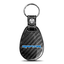 Ford F150 Raptor 2017 to 2018 in Blue Real Carbon Fiber Large Tear-Drop Key Chain
