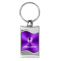 Honda Accord Purple Spun Brushed Metal Key Chain