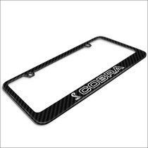 Ford Mustang Cobra Outline  Black Real Carbon Fiber License Plate Frame