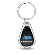 Ford Ranger Black Dome Chrome Metal Teardrop Key Chain