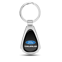 Ford Taurus Black Dome Chrome Metal Teardrop Key Chain