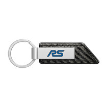 Ford Focus RS Carbon Fiber Texture Black PU Leather Strap Key Chain