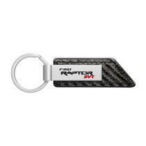 Ford F-150 Raptor SVT Carbon Fiber Texture Black PU Leather Strap Key Chain