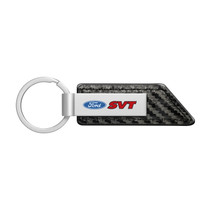 Ford SVT Carbon Fiber Texture Black PU Leather Strap Key Chain