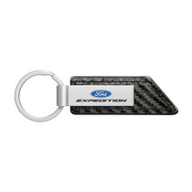 Ford Expedition Carbon Fiber Texture Black PU Leather Strap Key Chain