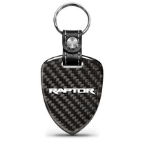 Ford F150 Raptor 2017 to 2018 Real Black Carbon Fiber Large Shield-Style Key Chain