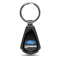 Ford F-150 2015 up Black Dome Dark Gunmetal Metal Teardrop Key Chain