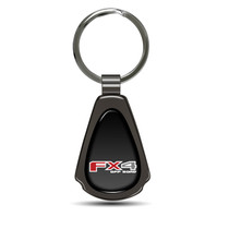 Ford F-150 FX4 Off Road Black Dome Dark Gunmetal Metal Teardrop Key Chain