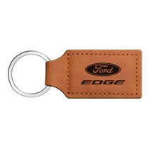 Ford Edge Rectangular Brown Leather Key Chain