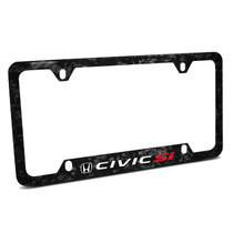 Honda Civic Si Real Black Forged Carbon Fiber 50 States License Plate Frame