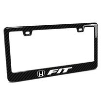 Honda Fit Black Real 3K Carbon Fiber Finish ABS Plastic License Plate Frame