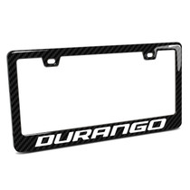 Dodge Durango Black Real 3K Carbon Fiber Finish ABS Plastic License Plate Frame