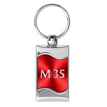 Infiniti M35 Red Spun Brushed Metal Key Chain