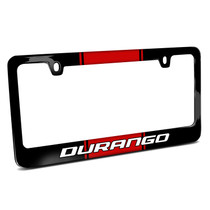 Dodge Durango Racing Stripe Black Metal License Plate Frame