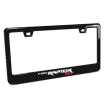 Ford F-150 Raptor SVT Black Real 3K Carbon Fiber ABS Plastic License Plate Frame