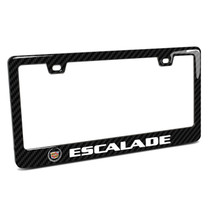 Cadillac Escalade 3D Real 3K Carbon Fiber Finish ABS Plastic License Plate Frame