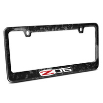 Chevrolet Corvette C6 Z06 Real Black Forged Carbon Fiber License Plate Frame