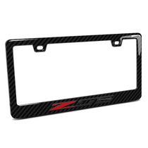 Chevrolet Corvette C7 Z06 Black 3D Carbon Fiber ABS Plastic License Plate Frame