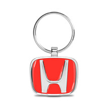 iPick Image - Honda Red H Logo Chrome Die-cast Metal Key Chain - Honda
