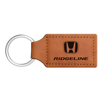 Honda Ridgeline Rectangular Brown Leather Key Chain