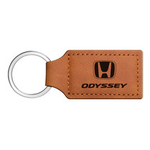 Honda Odyssey Rectangular Brown Leather Key Chain