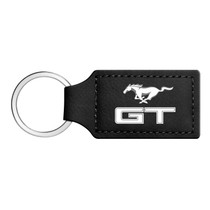 Ford Mustang GT Rectangular Black Leatherette Key Chain