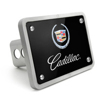 Cadillac Logo UV Graphic Black Billet Aluminum 2 inch Tow Hitch Cover