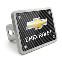 Chevrolet Logo UV Graphic Carbon Fiber Look Billet Aluminum 2 inch Tow Hitch Cover