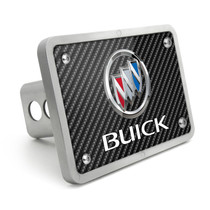 Buick Logo UV Graphic Carbon Fiber Look Billet Aluminum 2 inch Tow Hitch Cover