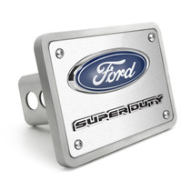 Ford Super-Duty 3D Logo Brushed thick Billet Aluminum 2 inch Tow Hitch Cover