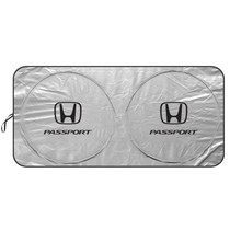 Honda Passport Universal Fit One-Piece Easy Folding Silver Reflective Fabric Windshield Sun Shade (size: 75.5"x 37.5")