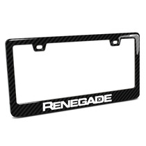 Jeep Renegade Black Real 3K Carbon Fiber Finish ABS Plastic License Plate Frame