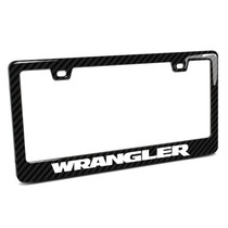 Jeep Wrangler Black Real 3K Carbon Fiber Finish ABS Plastic License Plate Frame