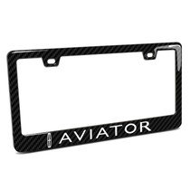 Lincoln Aviator Black Real Carbon Fiber Finish ABS Plastic License Plate Frame