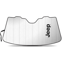 Jeep Logo 55-1/2"x 27" Stand Up Universal Fit Auto Windshield Sun Shade