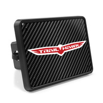 Jeep Trailhawk UV Graphic Carbon Fiber Look Metal Face-Plate on ABS Plastic 2 inch Tow Hitch Cover