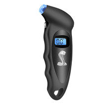 Ford Cobra Black Digital Tire Pressure Gauge with LED-Backlit LCD Display