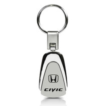 Honda Civic Chrome Metal Tear Drop Auto Key Chain