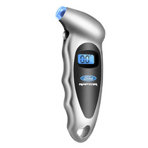 Ford F150 Raptor Silver Digital Tire Pressure Gauge with LED-Backlit LCD Display