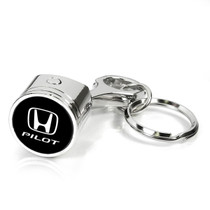 Honda Pilot Chrome Finish Engine Piston and Rod Metal Key Chain