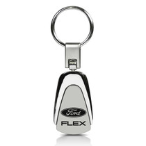 Ford Flex Chrome Metal Tear Drop Auto Key Chain