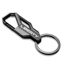 Jeep Liberty Gunmetal Black Carabiner-style Snap Hook Metal Key Chain