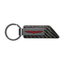 Jeep Trailhawk Gunmetal Black Gray Metal Plate Carbon Fiber Texture Leather Key Chain