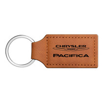 Chrysler Pacifica Rectangular Brown Leather Key Chain