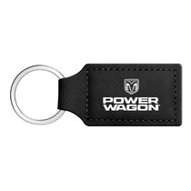 RAM Power Wagon Rectangular Black Leatherette Key Chain