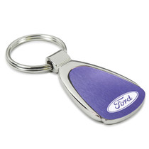 Ford Logo Blue Tear Drop Key Chain, Official Licensed