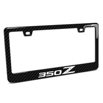 Nissan 350Z Black Real 3K Carbon Fiber Finish ABS Plastic License Plate Frame
