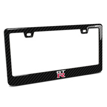Nissan GT-R Black Real 3K Carbon Fiber Finish ABS Plastic License Plate Frame