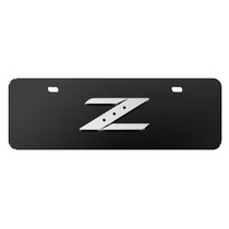 Nissan 350Z Z Logo European Look Half-Size Black Stainless Steel License Plate